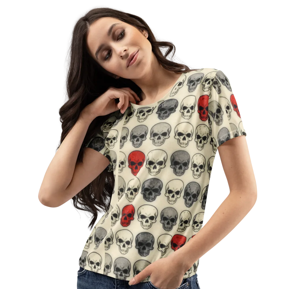 Midnight Memento on Women's Crew Neck T-Shirt — Left Front