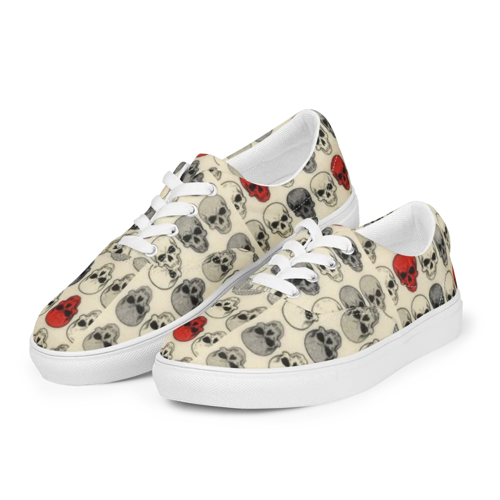 Midnight Memento on Men's Lace-Up Canvas Shoes — Left Front