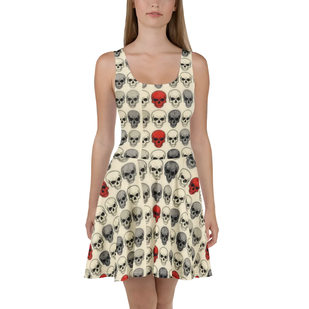Midnight Memento on Skater Dress — Front