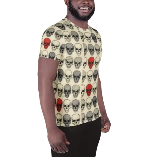 Midnight Memento on a Men's Athletic T-Shirt