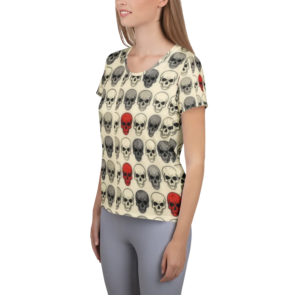 Midnight Memento on Women's Athletic T-Shirt — Left