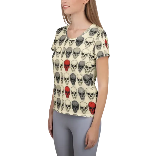Midnight Memento on a Women's Athletic T-Shirt
