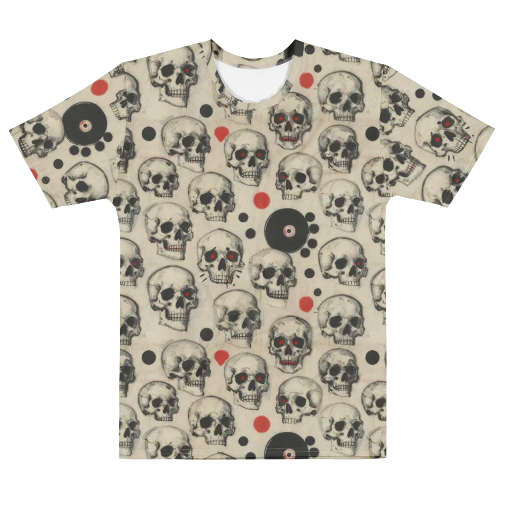 Vinyl Ossuary on Men's Cotton Crew Neck T-Shirt — Front