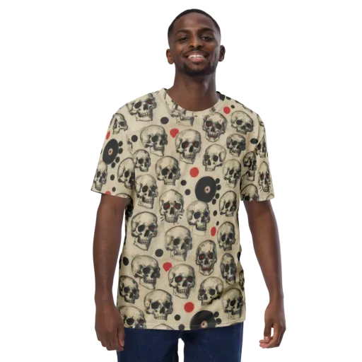 Vinyl Ossuary on a Men's Crew Neck T-Shirt