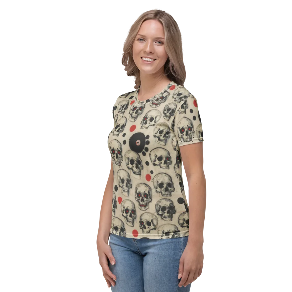 Vinyl Ossuary on Women's Crew Neck T-Shirt — Left