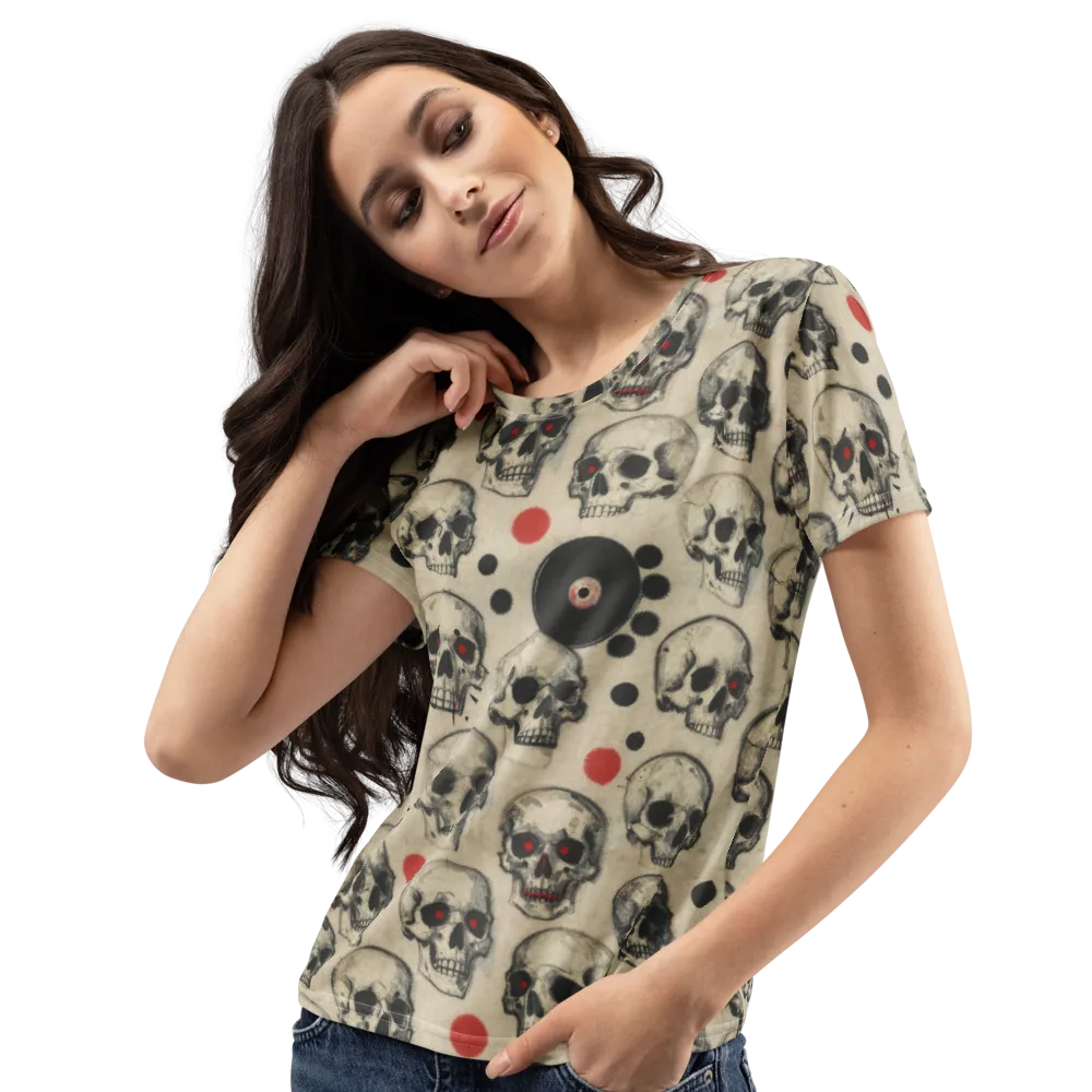 Vinyl Ossuary on Women's Crew Neck T-Shirt — Left Front
