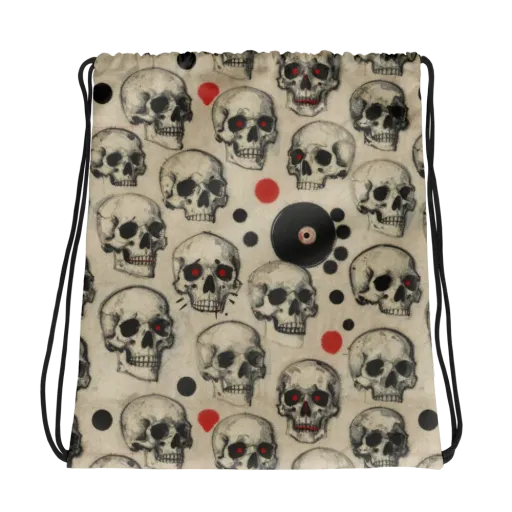 Vinyl Ossuary on a Drawstring Bag