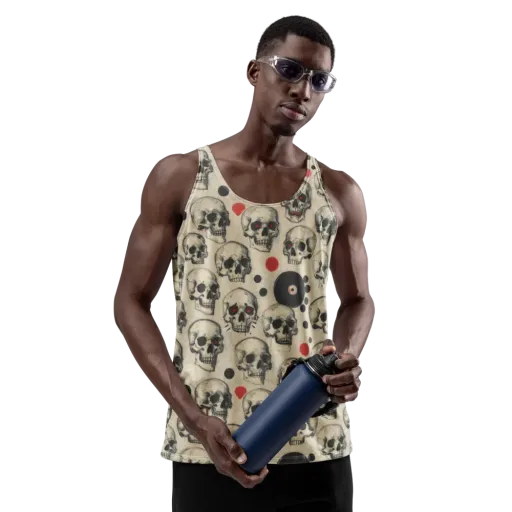 Vinyl Ossuary on a Men's Tank Top