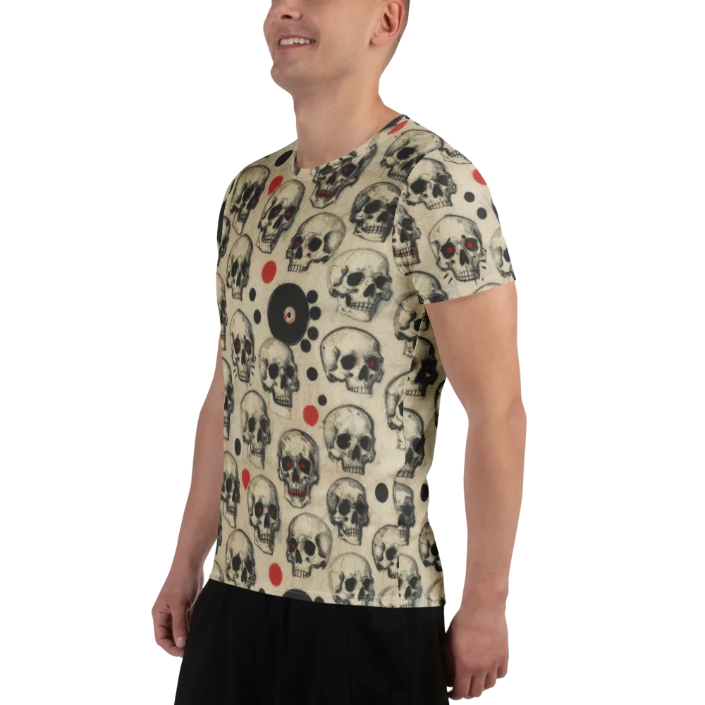 Vinyl Ossuary on Men's Athletic T-Shirt — Left