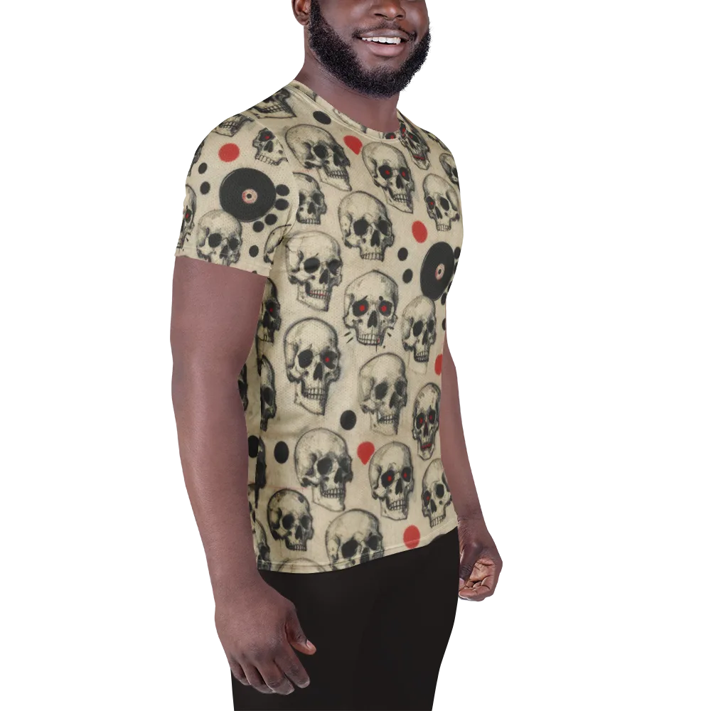 Vinyl Ossuary on Men's Athletic T-Shirt — Right