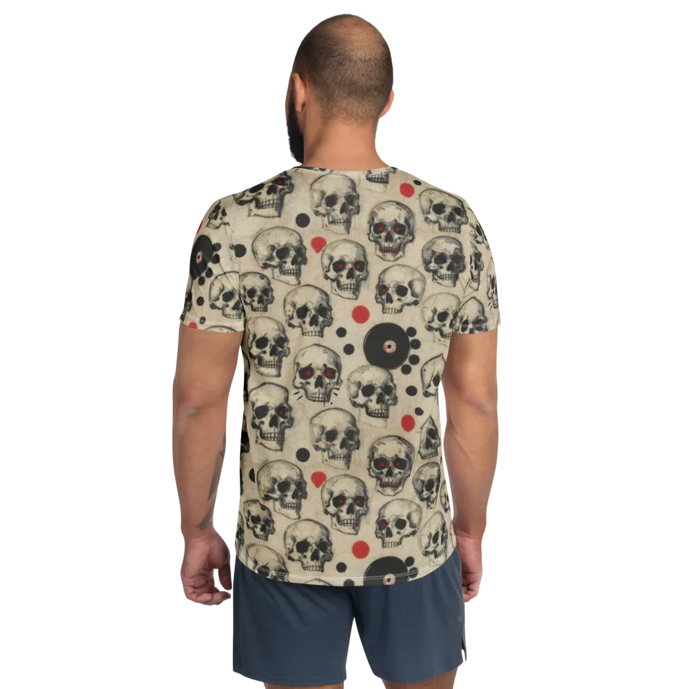 Vinyl Ossuary on Men's Athletic T-Shirt — Back