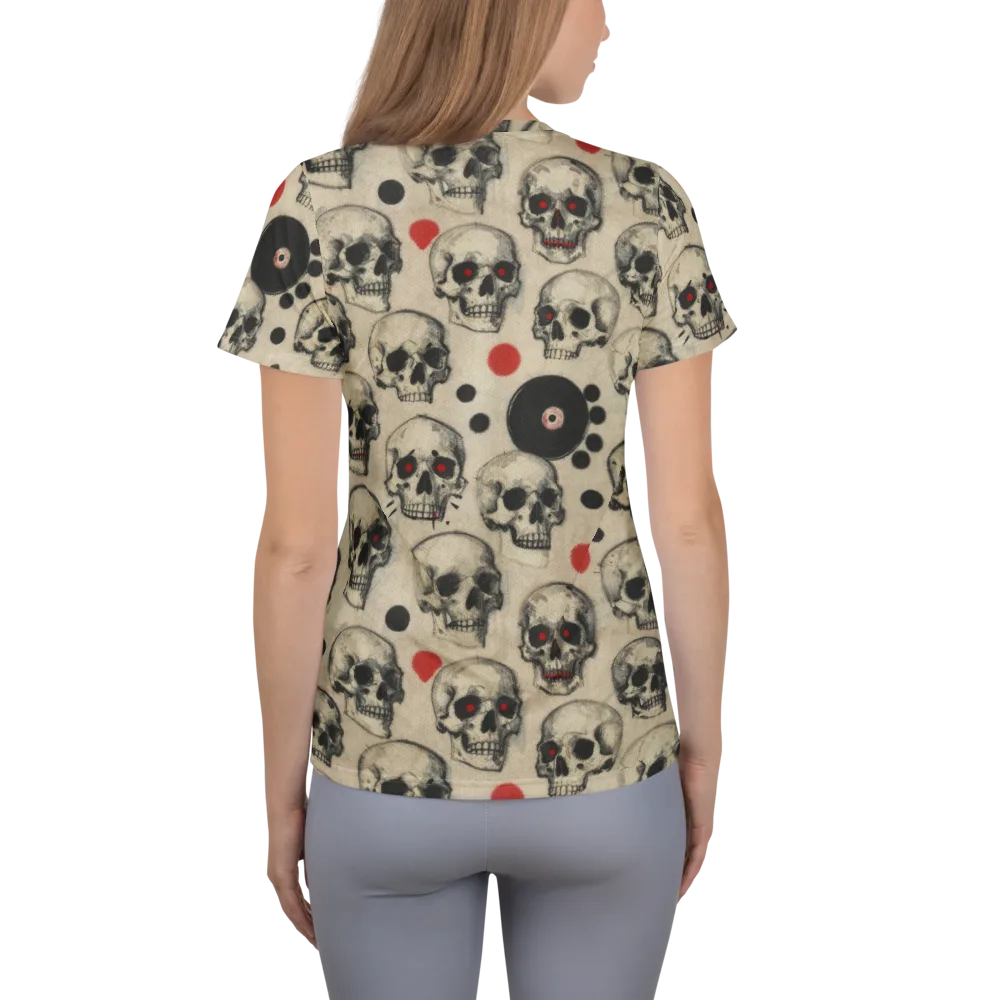 Vinyl Ossuary on Women's Athletic T-Shirt — Back