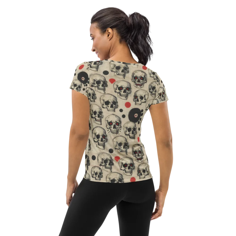 Vinyl Ossuary on Women's Athletic T-Shirt — Back