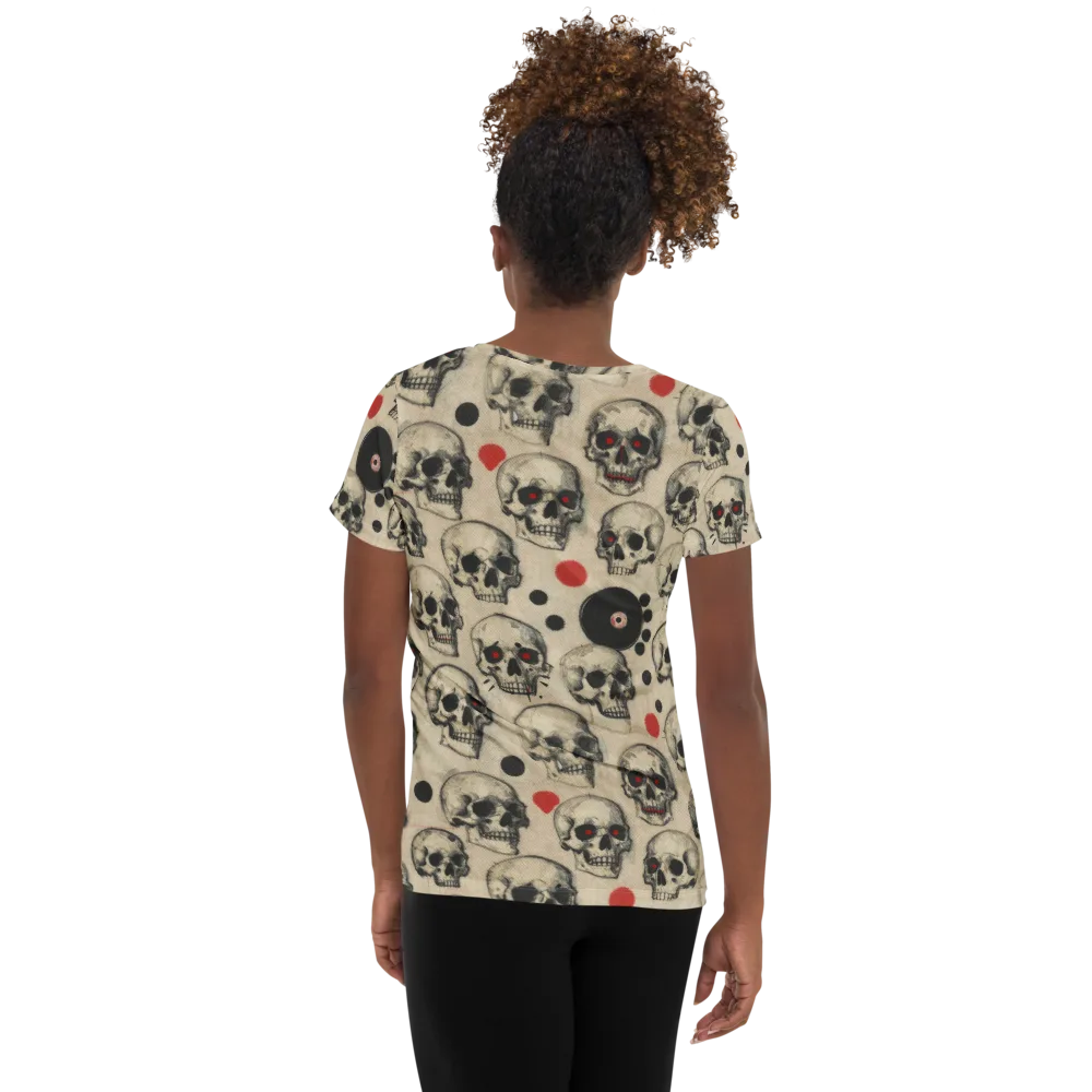 Vinyl Ossuary on Women's Athletic T-Shirt — Back