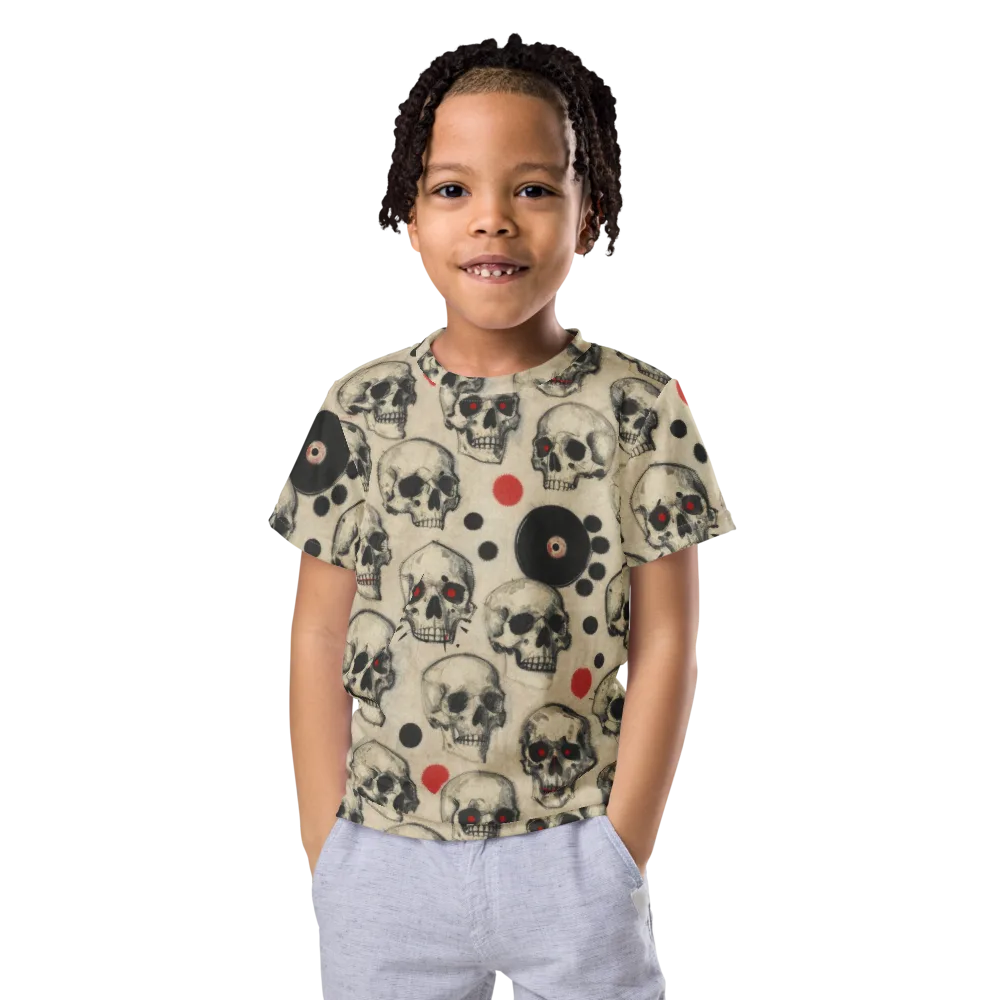 Vinyl Ossuary on Kids Crew Neck T-Shirt — Front