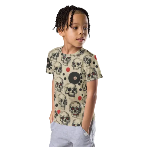 Vinyl Ossuary on a Kids Crew Neck T-Shirt