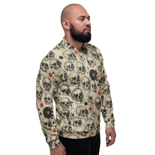Vinyl Ossuary on a Bomber Jacket