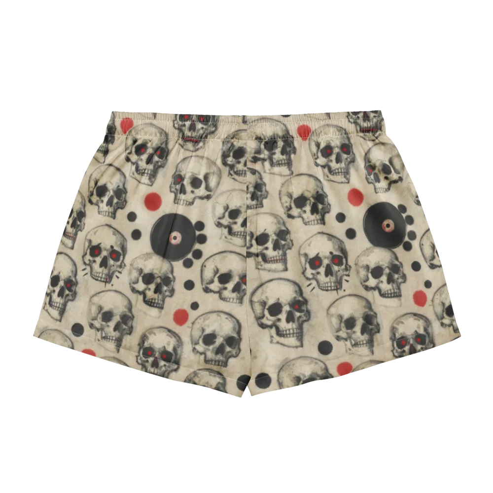 Vinyl Ossuary on Women's Pajama Shorts — Back