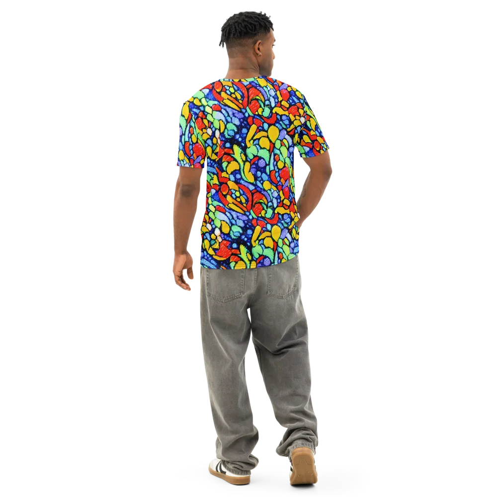 Chromatic Crush on Men's Cotton Crew Neck T-Shirt — Back