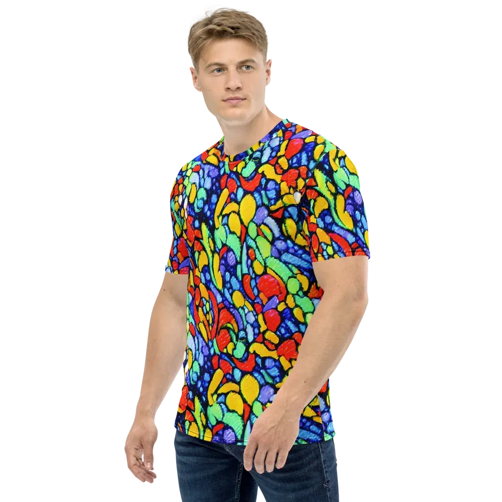 Chromatic Crush on Men's Crew Neck T-Shirt — Left