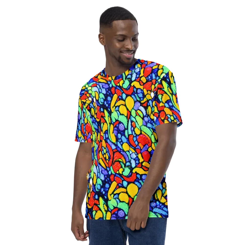 Chromatic Crush on Men's Crew Neck T-Shirt — Left