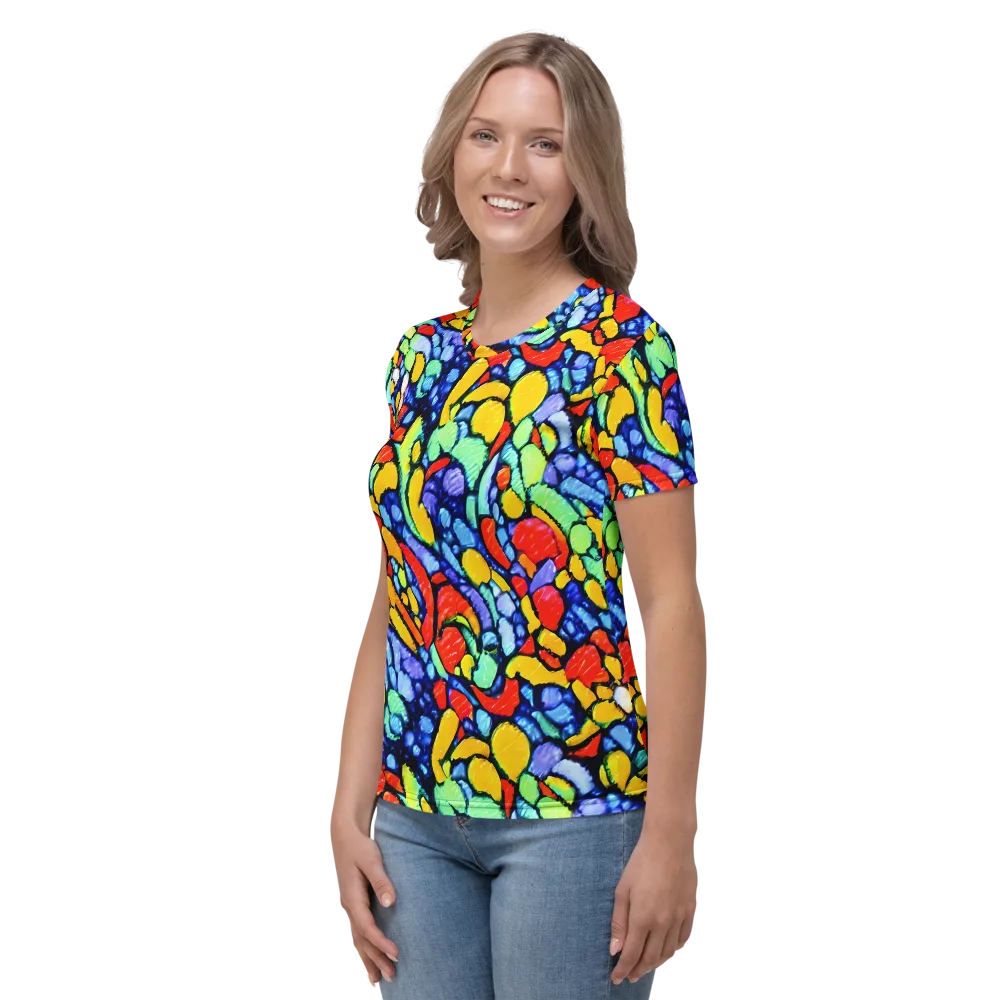 Chromatic Crush on Women's Crew Neck T-Shirt — Left