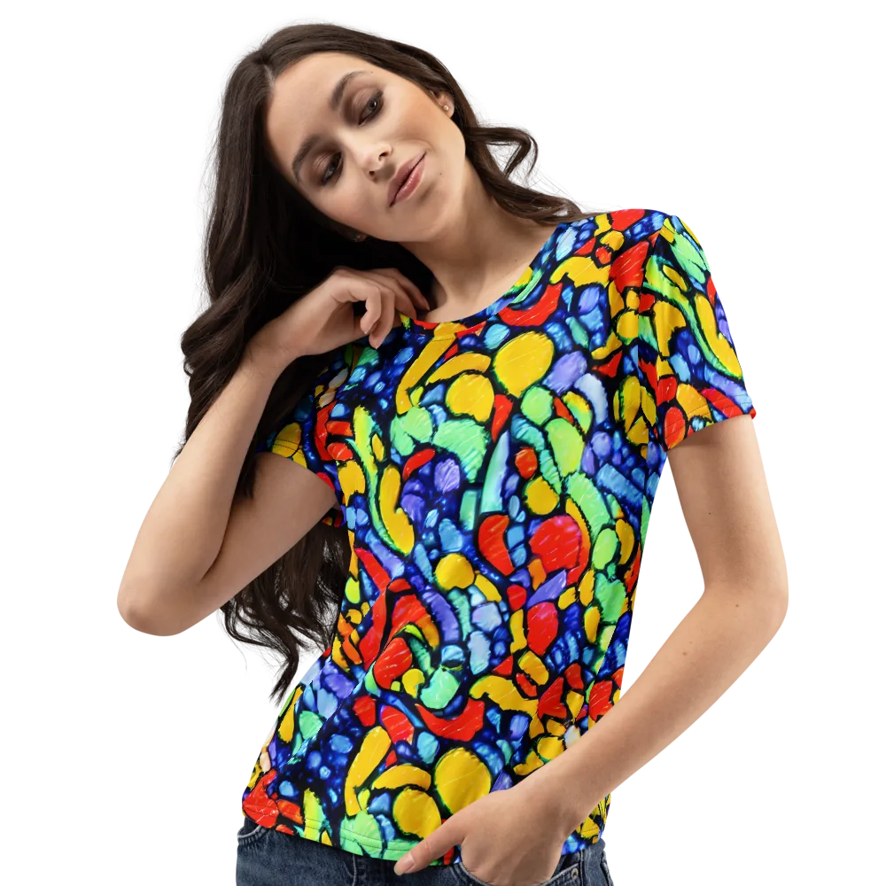 Chromatic Crush on Women's Crew Neck T-Shirt — Left Front