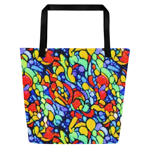 Chromatic Crush on a Large Tote Bag W/ Pocket
