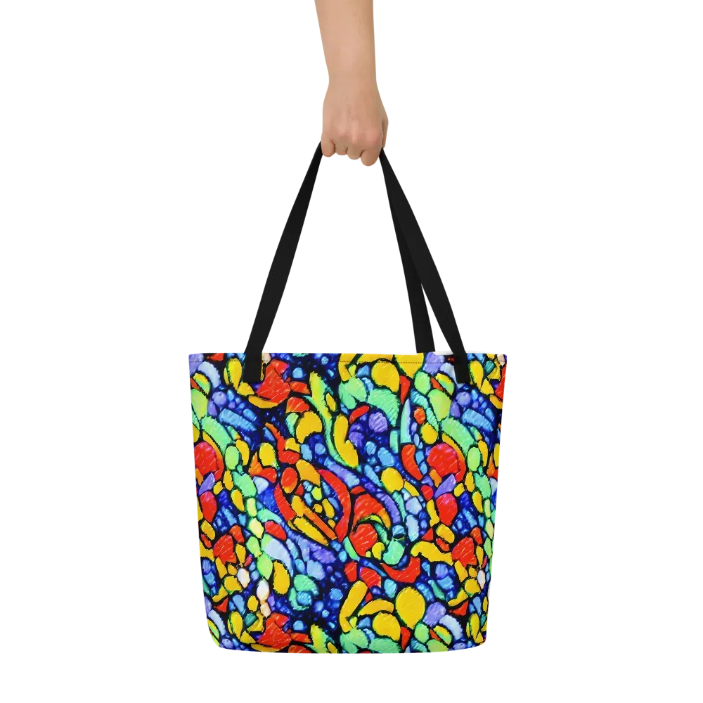 Chromatic Crush on Large Tote Bag W/ Pocket — Front