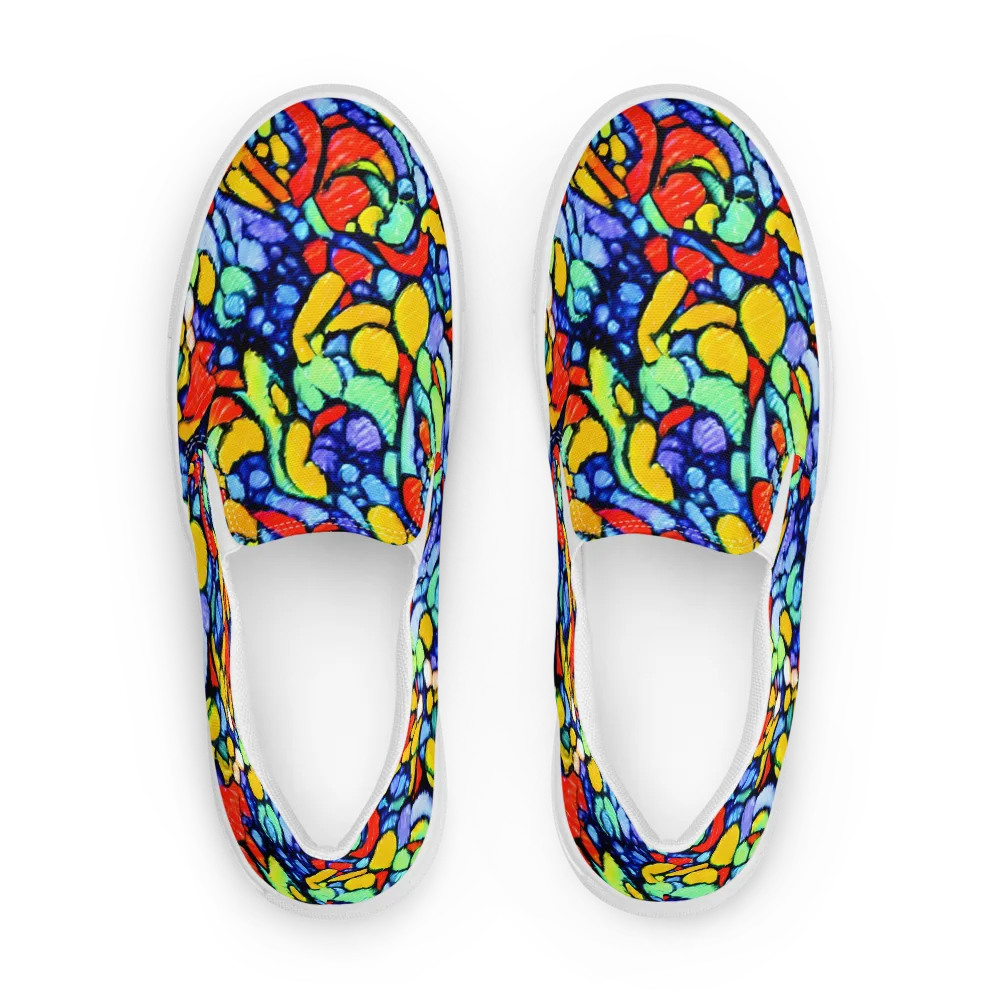 Chromatic Crush on Women's Slip-On Canvas Shoes — Front