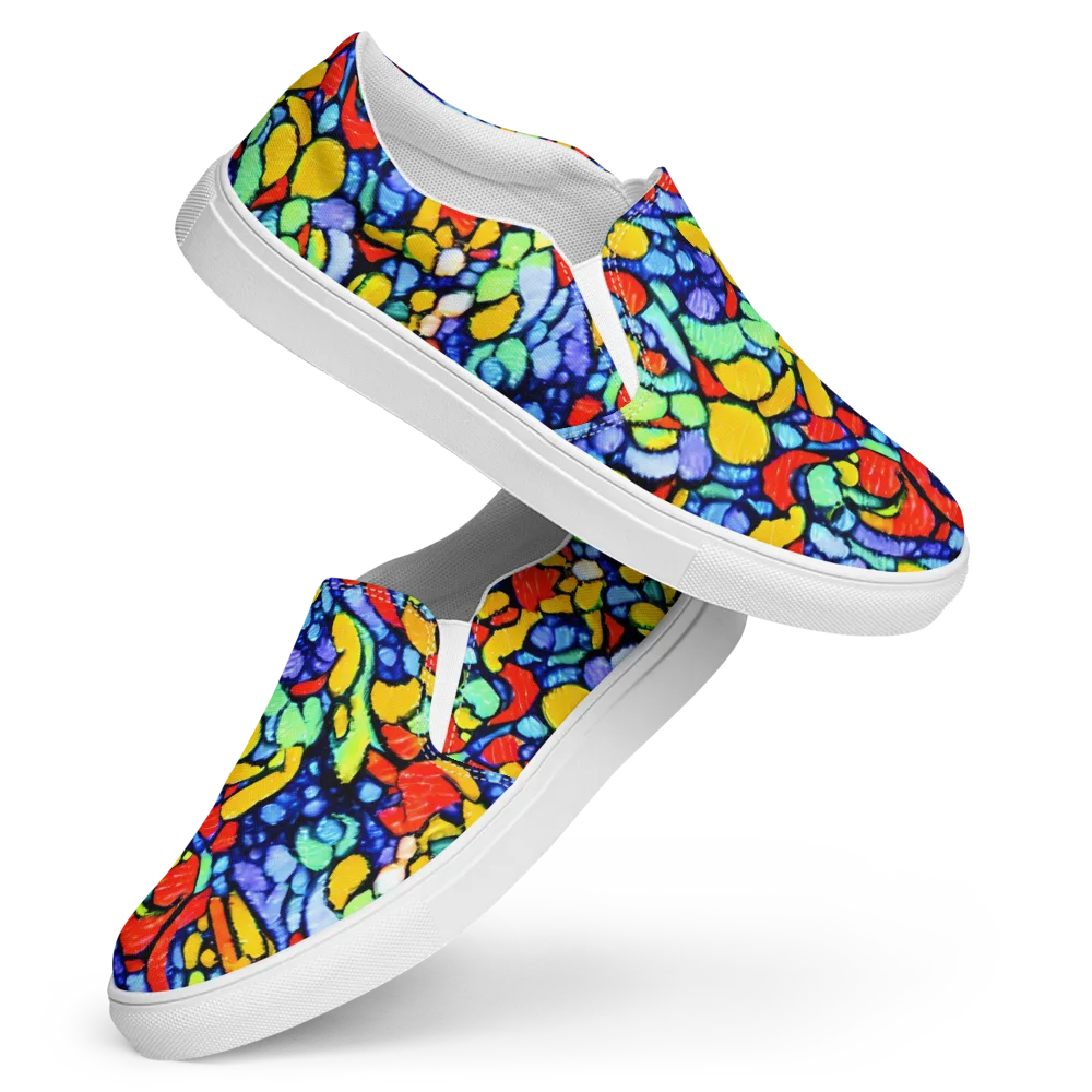 Chromatic Crush on Women's Slip-On Canvas Shoes — Front