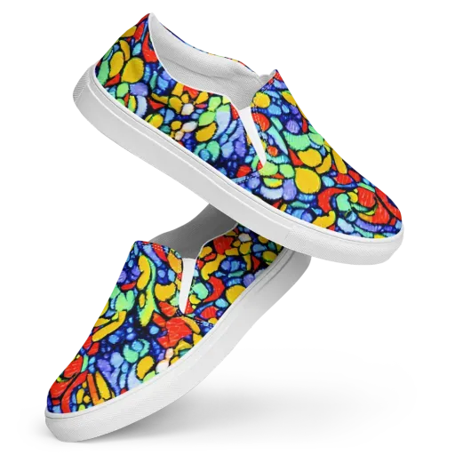 Chromatic Crush on a Women's Slip-On Canvas Shoes