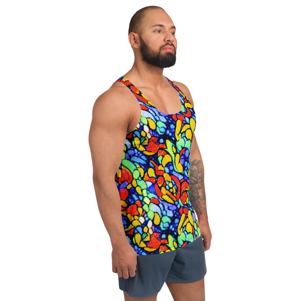 Chromatic Crush on Men's Tank Top — Right Front