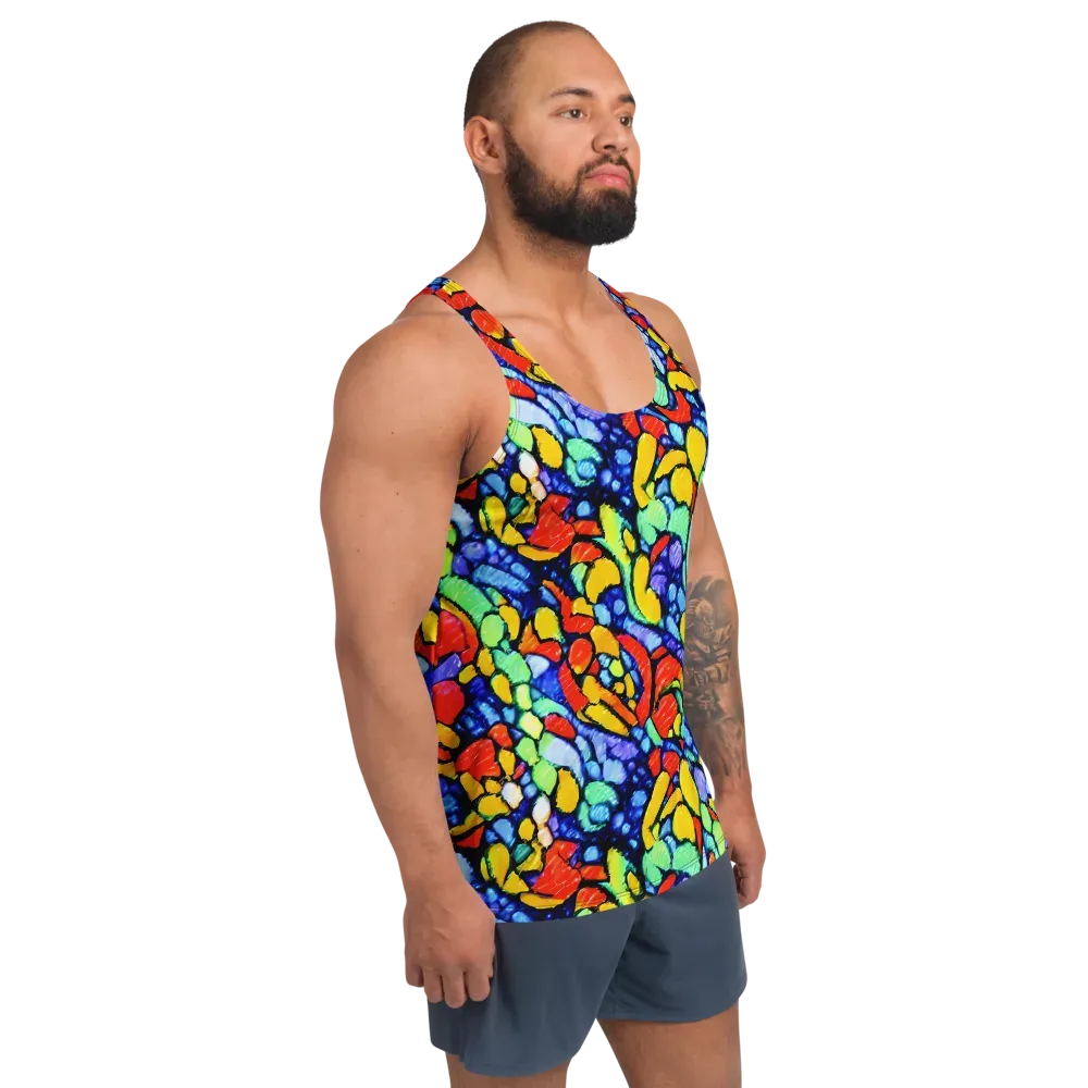 Chromatic Crush on Men's Tank Top — Right Front