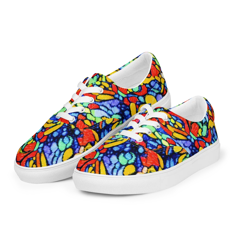 Chromatic Crush on Men's Lace-Up Canvas Shoes — Left Front