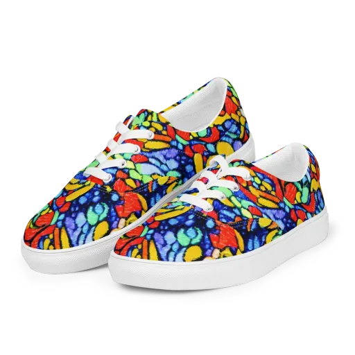 Chromatic Crush on a Men's Lace-Up Canvas Shoes