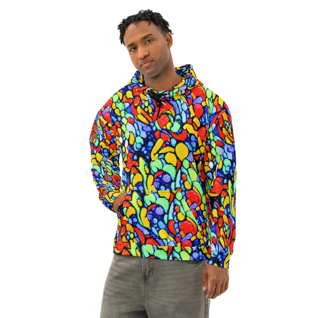 Chromatic Crush on Cotton Hoodie — Left Front