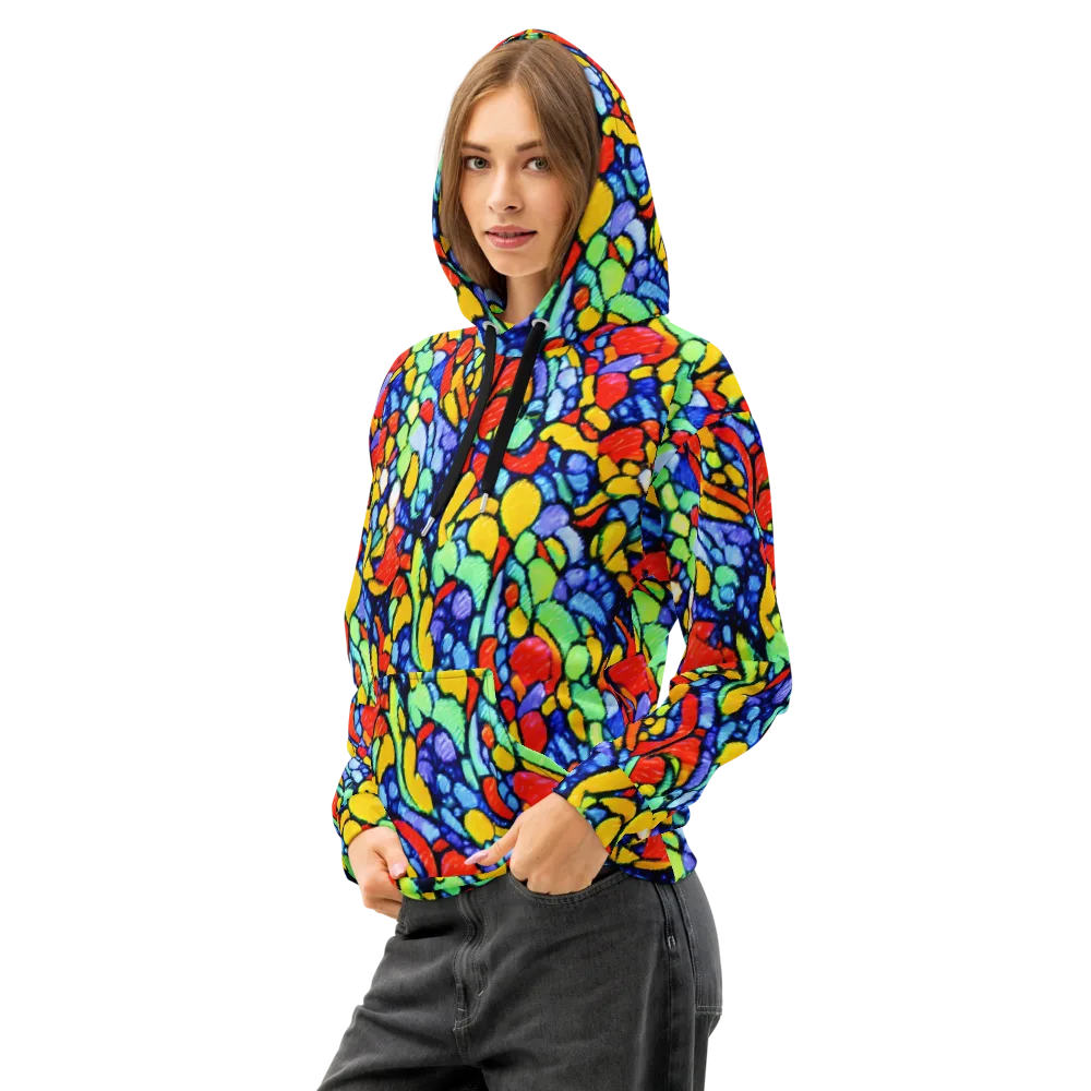 Chromatic Crush on Cotton Hoodie — Left Front