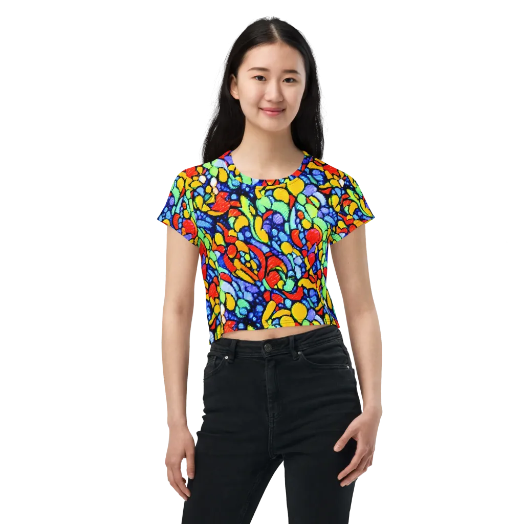Chromatic Crush on Crop Tee — Front