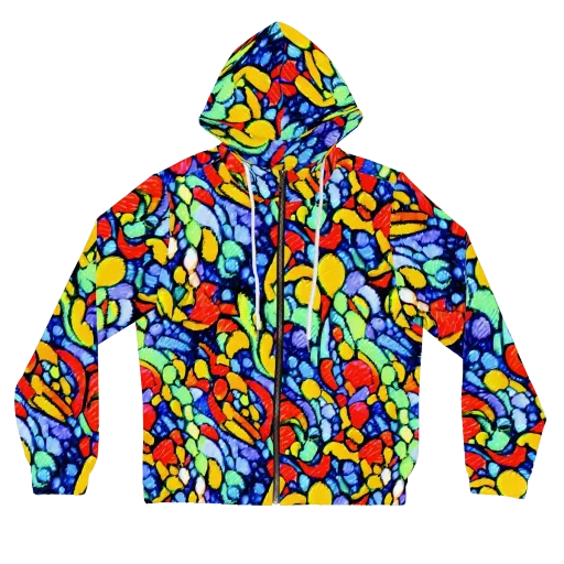 Chromatic Crush on a Women's Full-Zip Hoodie