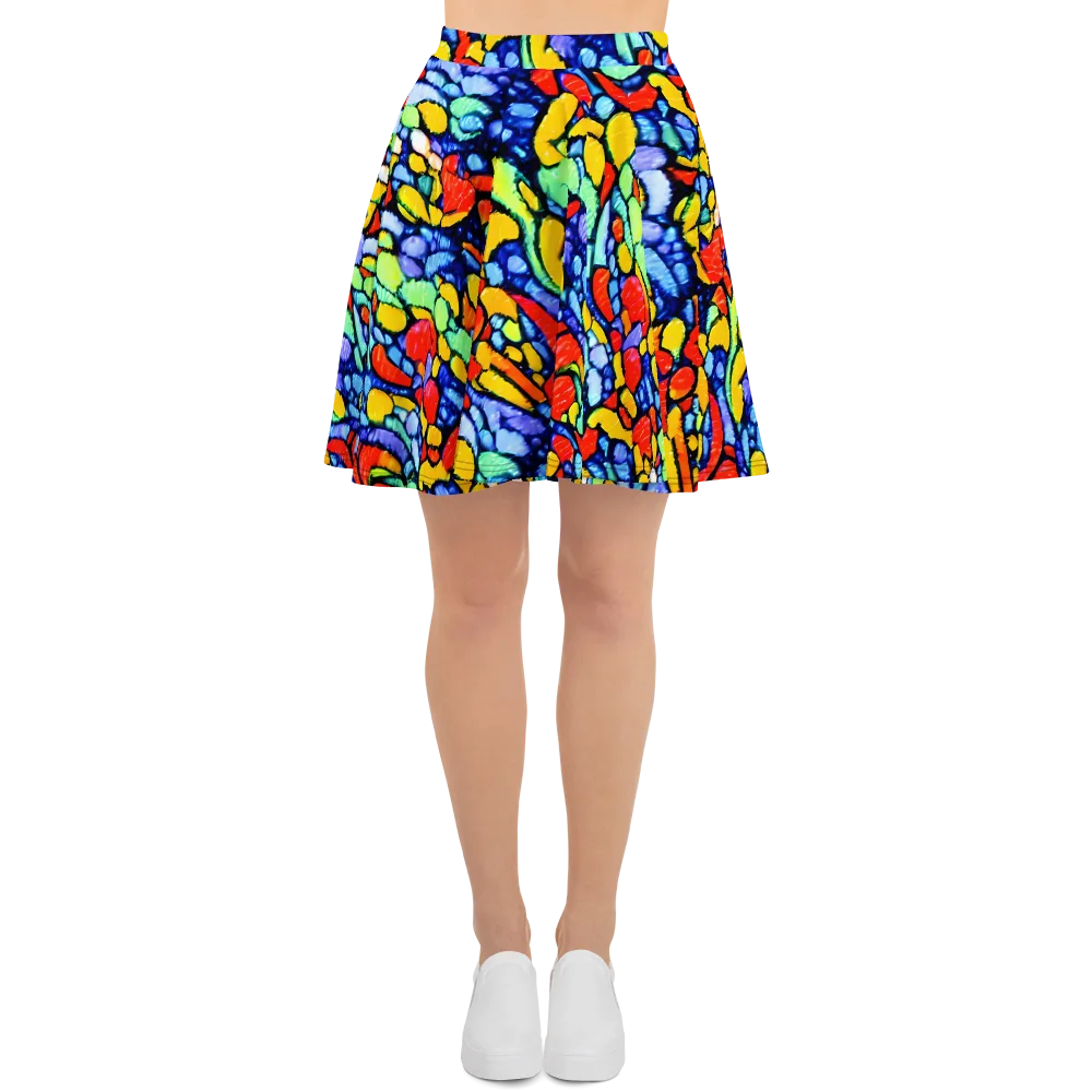 Chromatic Crush on Skater Skirt — Front