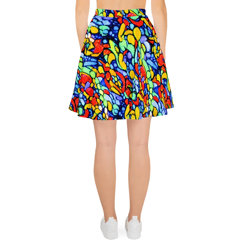 Chromatic Crush on Skater Skirt — Back