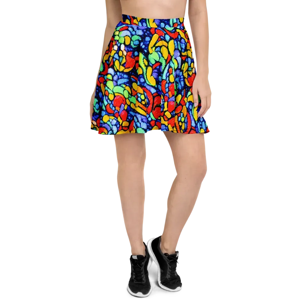 Chromatic Crush on Skater Skirt — Front
