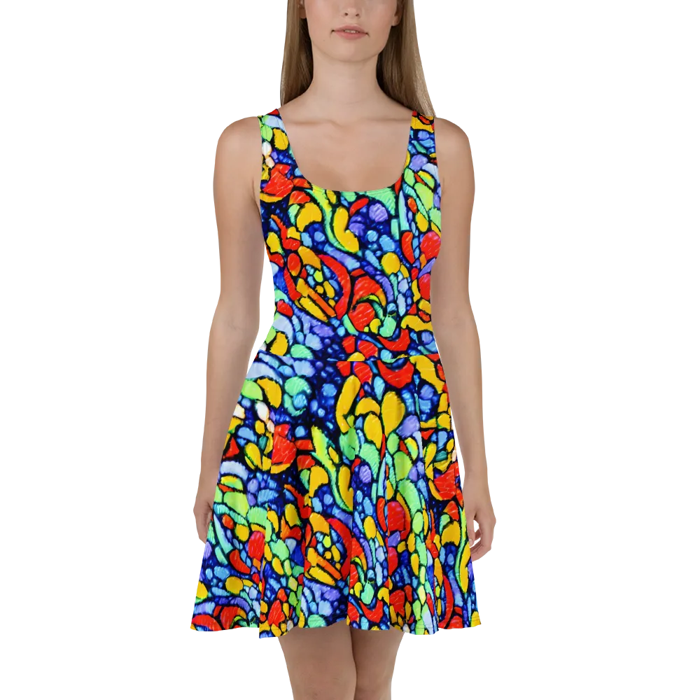 Chromatic Crush on Skater Dress — Front