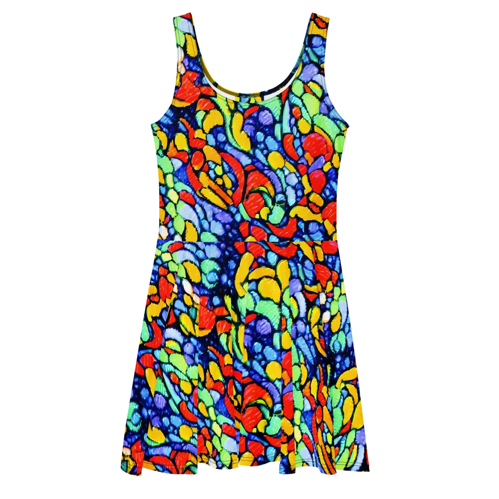Chromatic Crush on Skater Dress — Front