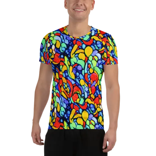 Chromatic Crush on a Men's Athletic T-Shirt