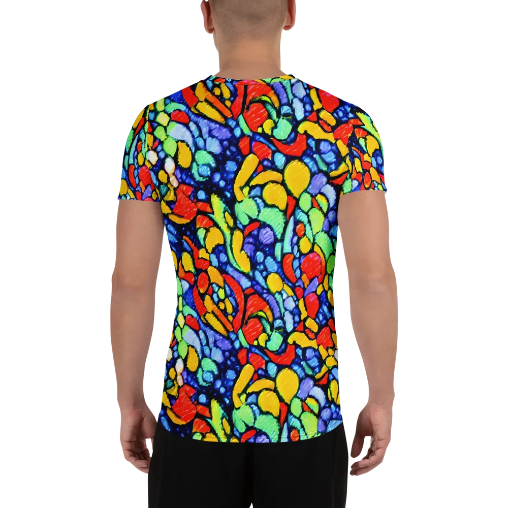 Chromatic Crush on Men's Athletic T-Shirt — Back