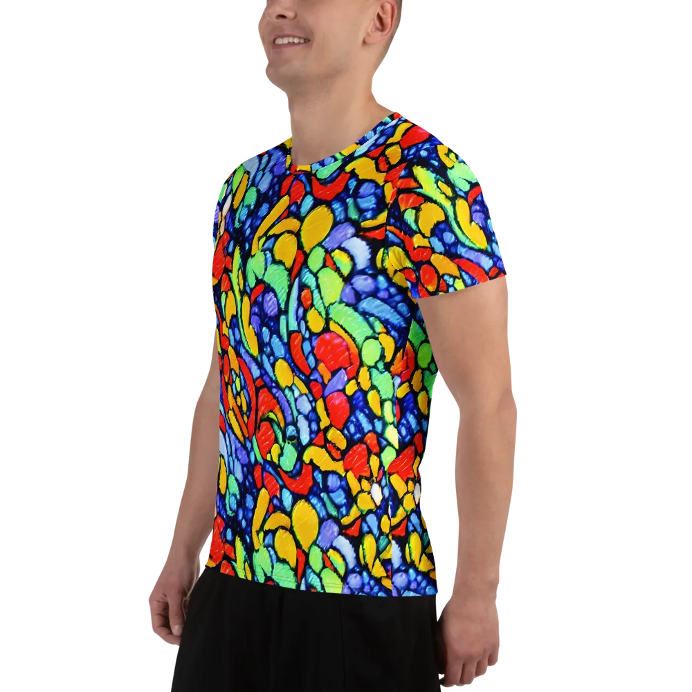 Chromatic Crush on Men's Athletic T-Shirt — Left