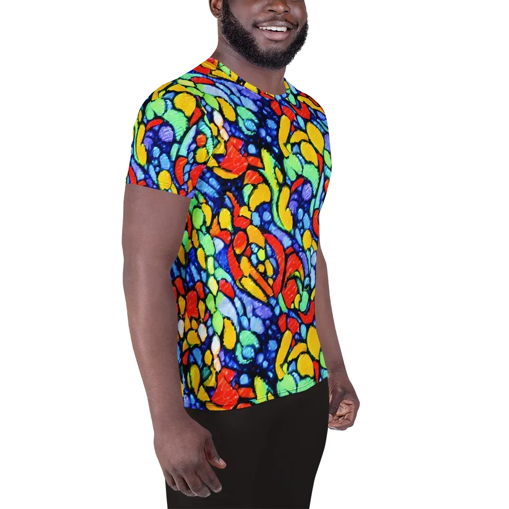 Chromatic Crush on Men's Athletic T-Shirt — Right