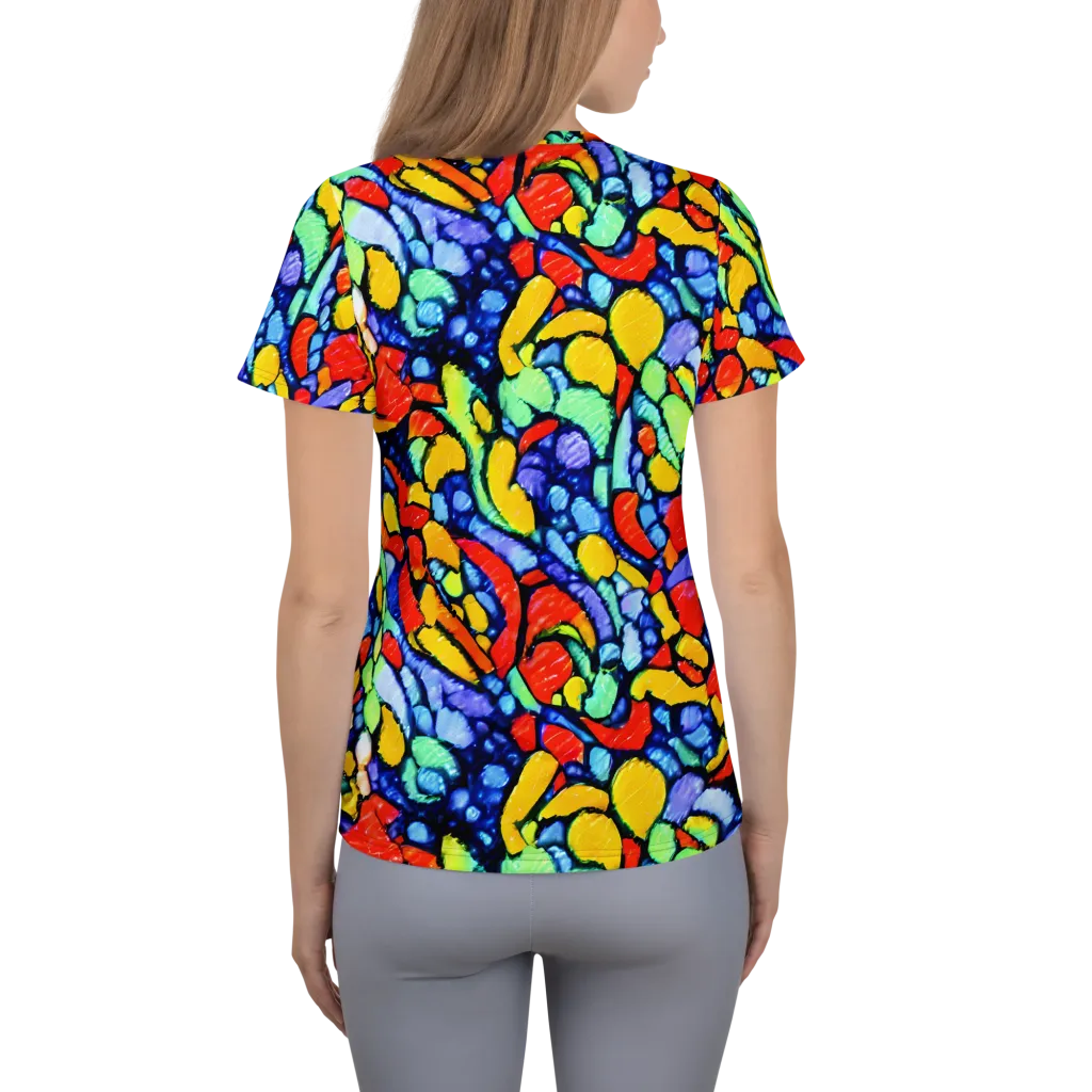 Chromatic Crush on Women's Athletic T-Shirt — Back